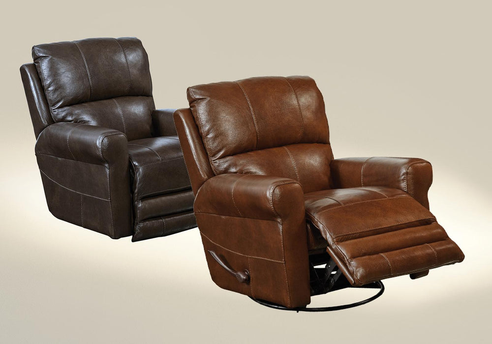 Catnapper Hoffner Power Lay Flat Recliner in Chocolate