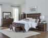 Avenue Queen Panel Bed Weathered Burnished Brown - Sims Furniture